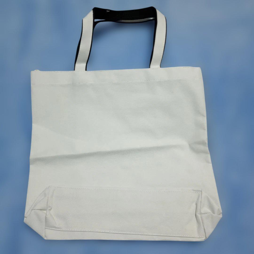 新品　トートバッグ　ダイヤ街　ホワイト×ブラック — image 3