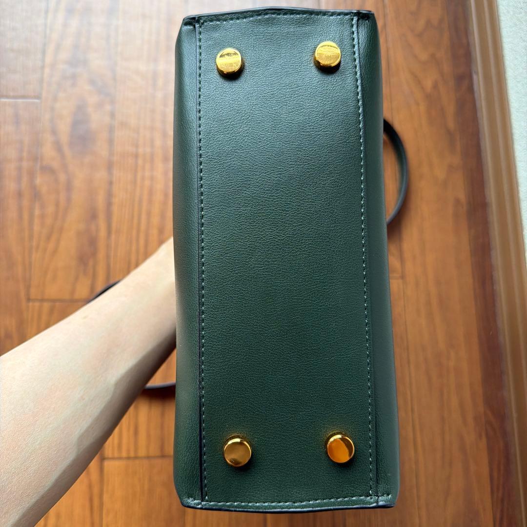 美品　ロペ 【E'POR】ショルダーバッグ　ハンドバッグ　ダークグリーン — image 5