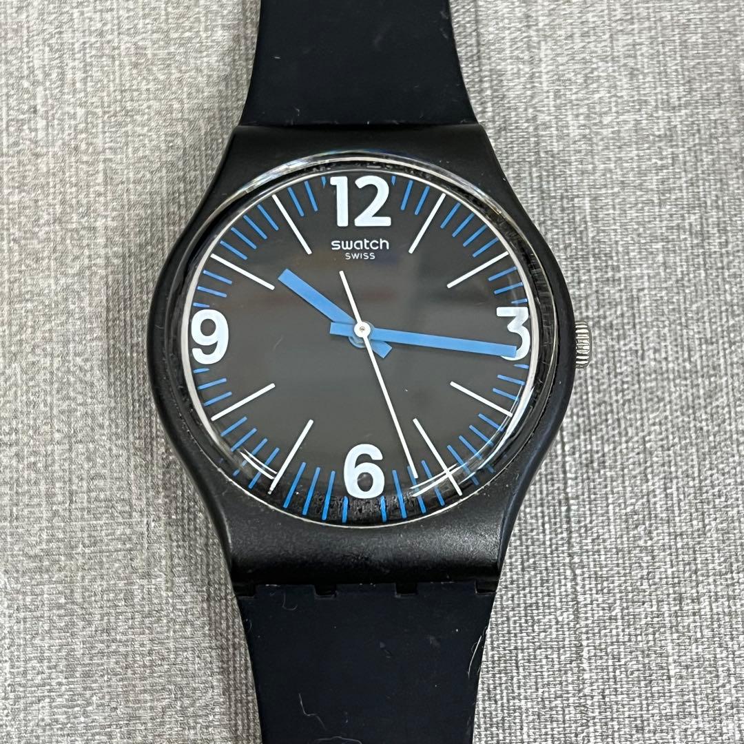 【H6】Swatch GB292 シリコンベルト　腕時計　ブラック　稼動品✨ — image 3