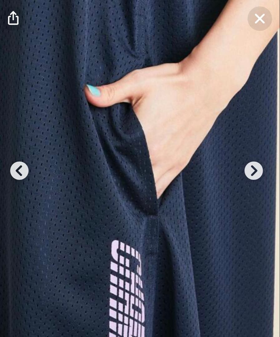 Champion 別注 メッシュロングワンピース　ネイビー — image 3