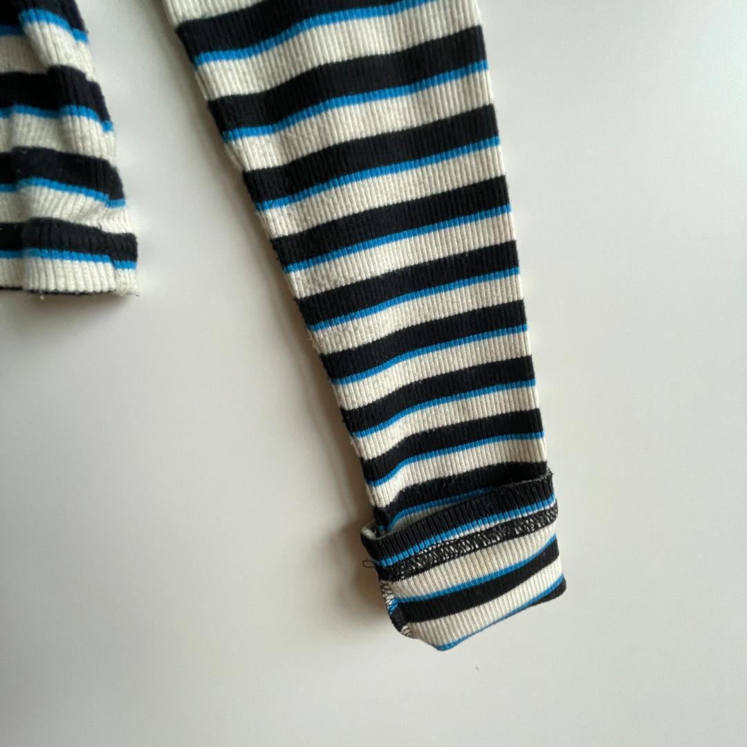 【X-GIRL】 (S)リユース品: 長袖カットソー Vネック リブ ボーダー柄 — image 4