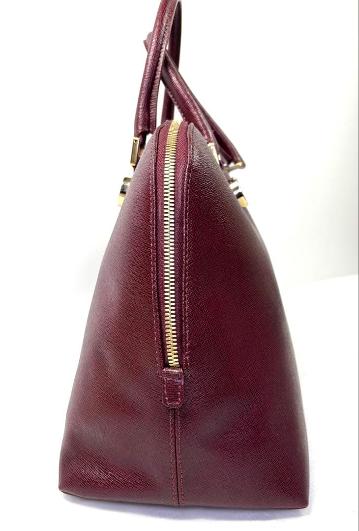 GHERARDINI（ゲラルディーニ） 本革　ハンドバッグ　ドーム　ボルドー — image 3