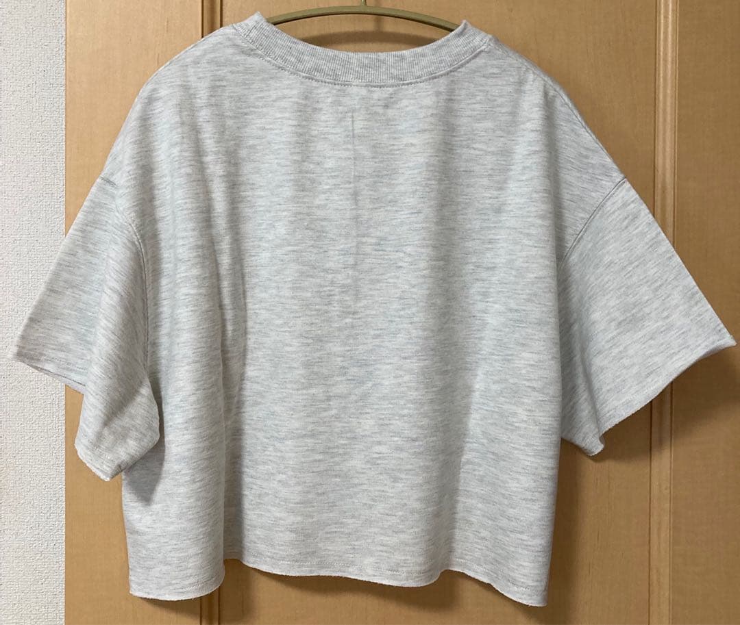 新品未使用coca ロゴ 半袖 ミニ裏毛Tシャツ 杢グレーLサイズレディース — image 2