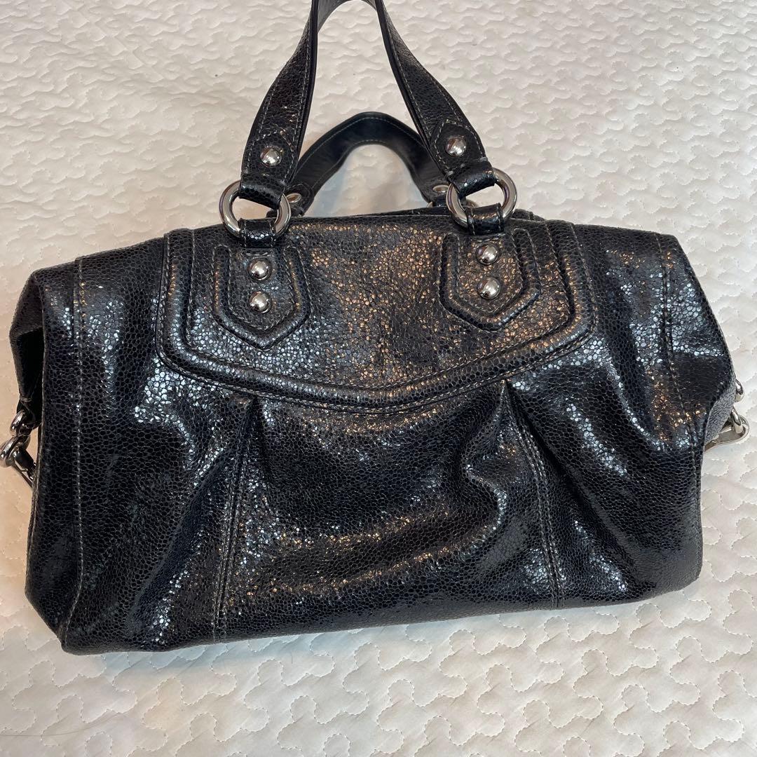 美品　COACH ハンドバック ブラック　黒　革 バック — image 2