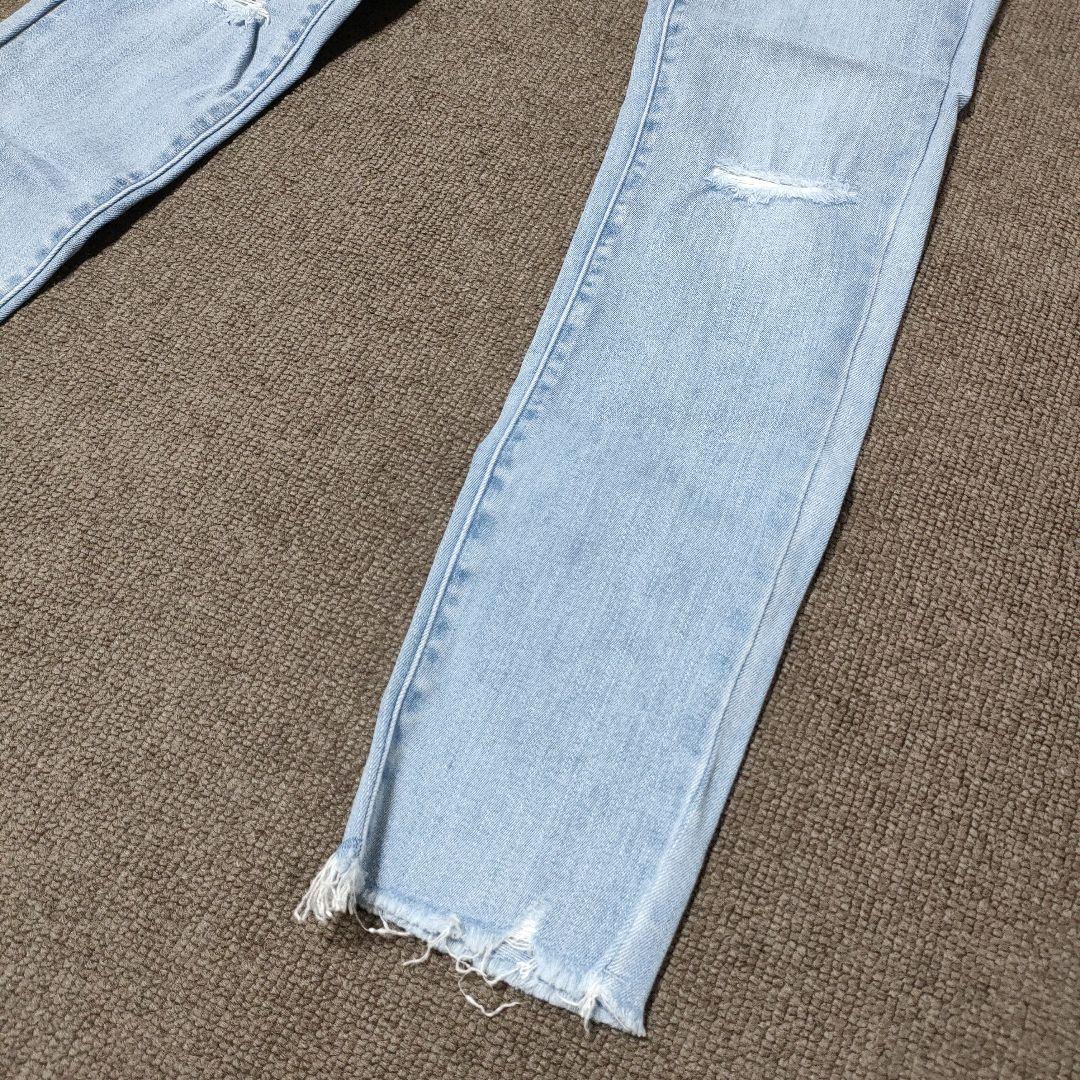 ライトブルー ダメージスキニーパンツ　UNIQLO — image 2