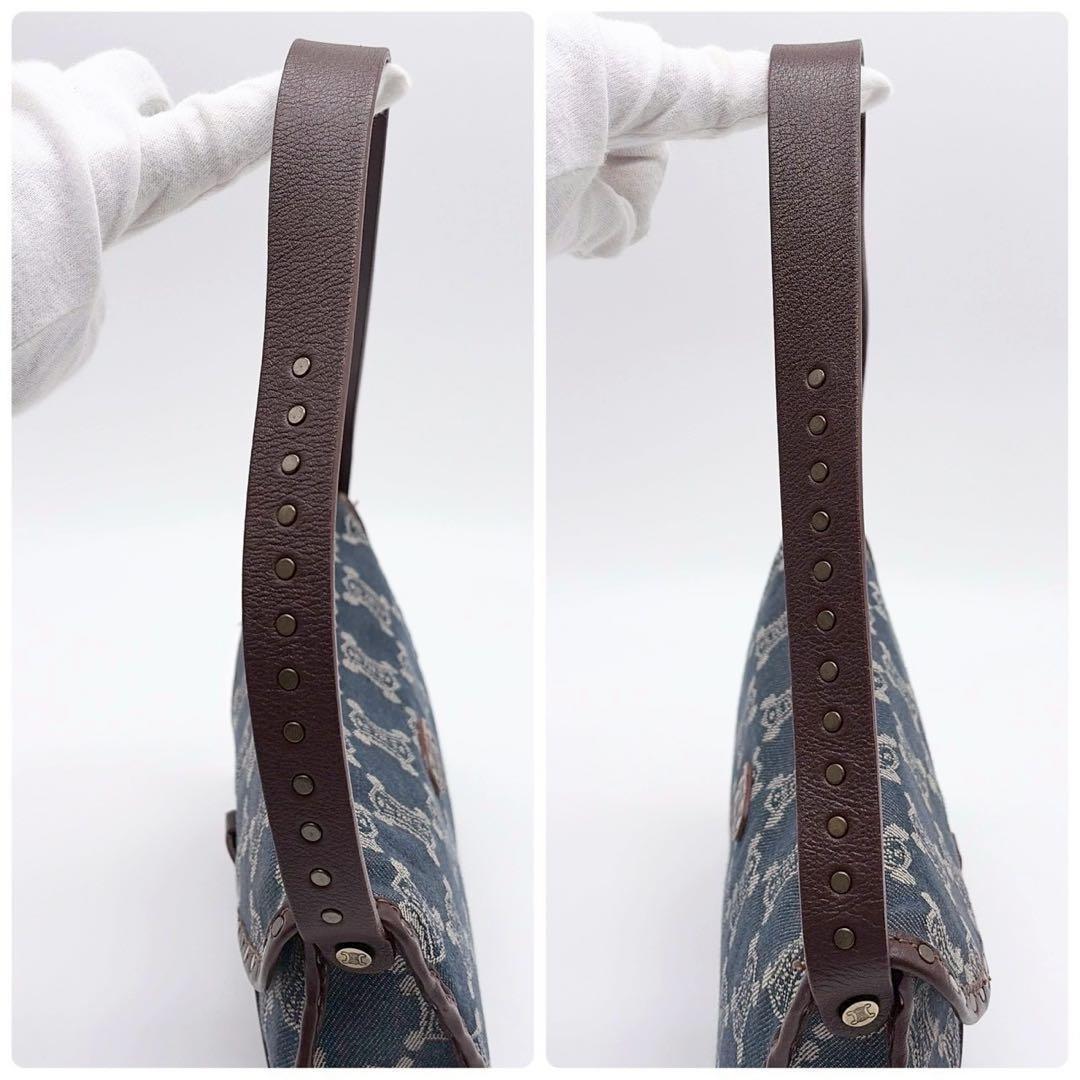 CELINE パリマカダム柄 デニム スタッズ　ワンショルダーバッグ 1271 — image 5