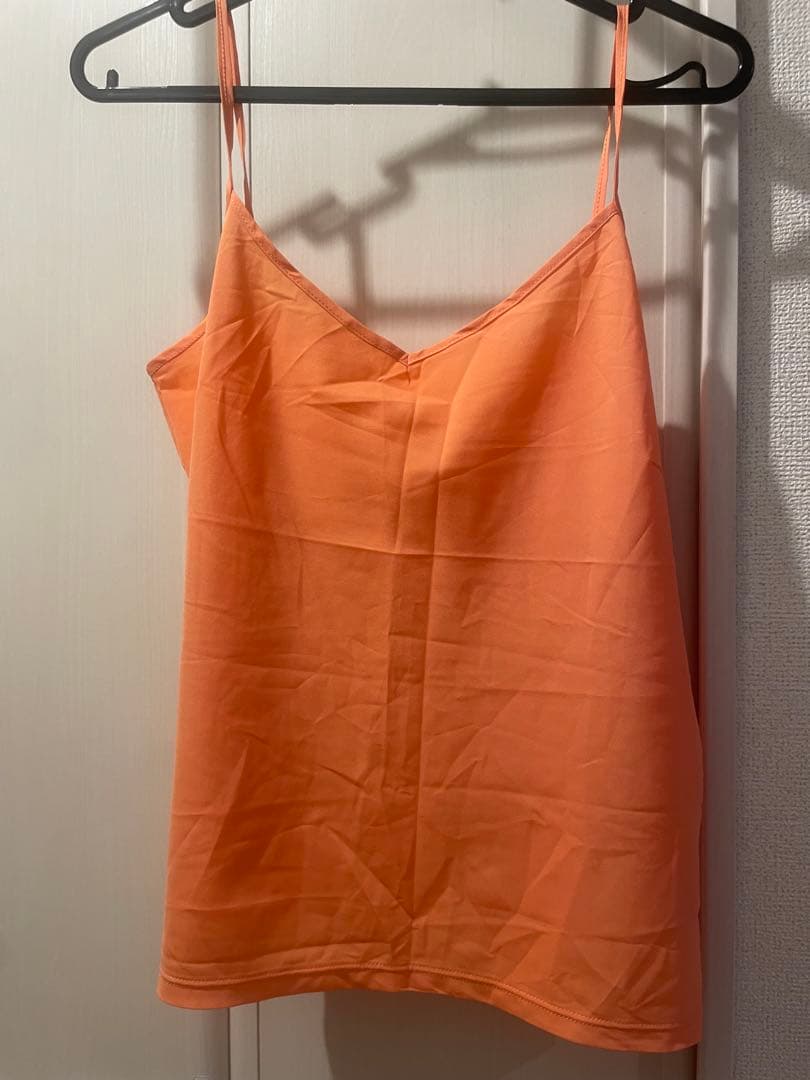 【LILY BROWN】 オレンジ シアー 長袖 トップス キャミソール付き — image 2