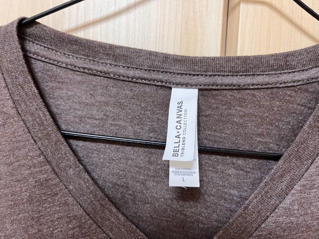 BELLA+CANVAS [L] VネックTシャツ ブラウン メンズ 美品 — image 3