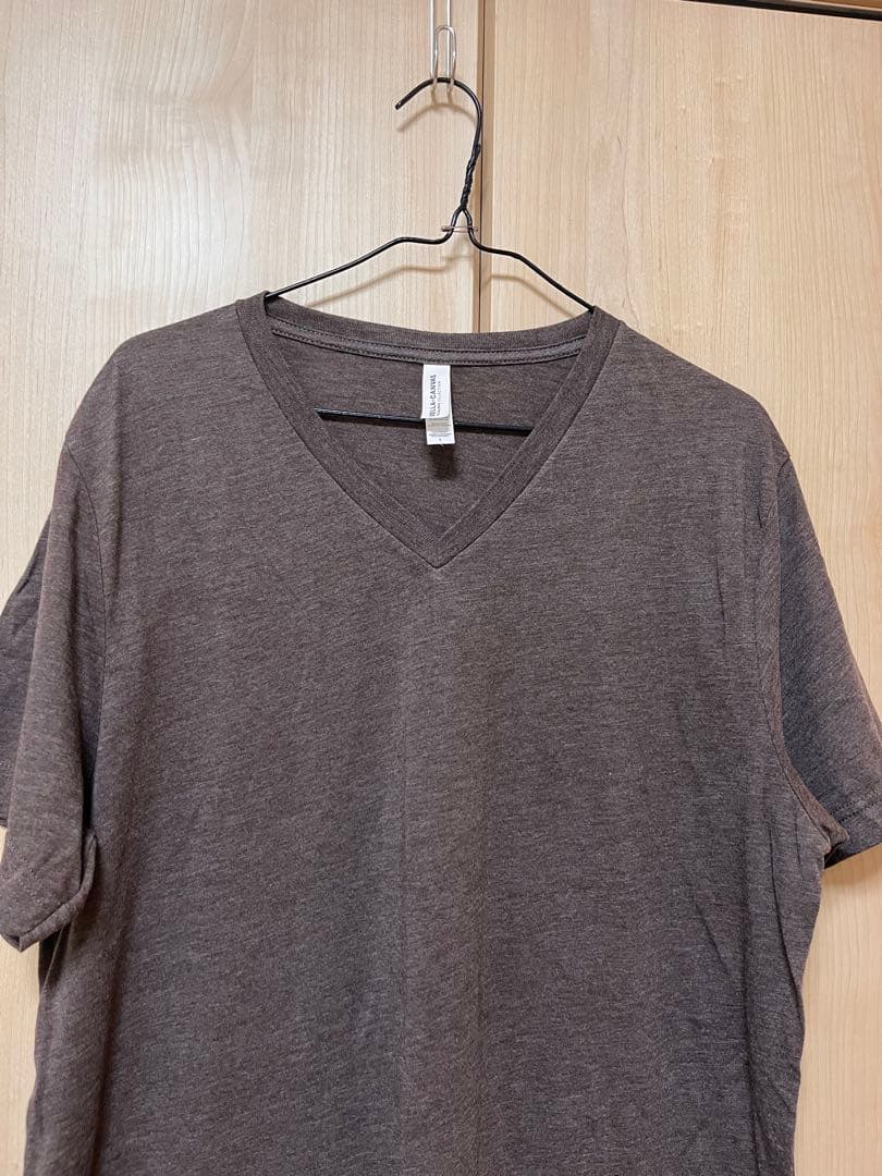BELLA+CANVAS [L] VネックTシャツ ブラウン メンズ 美品 — image 4