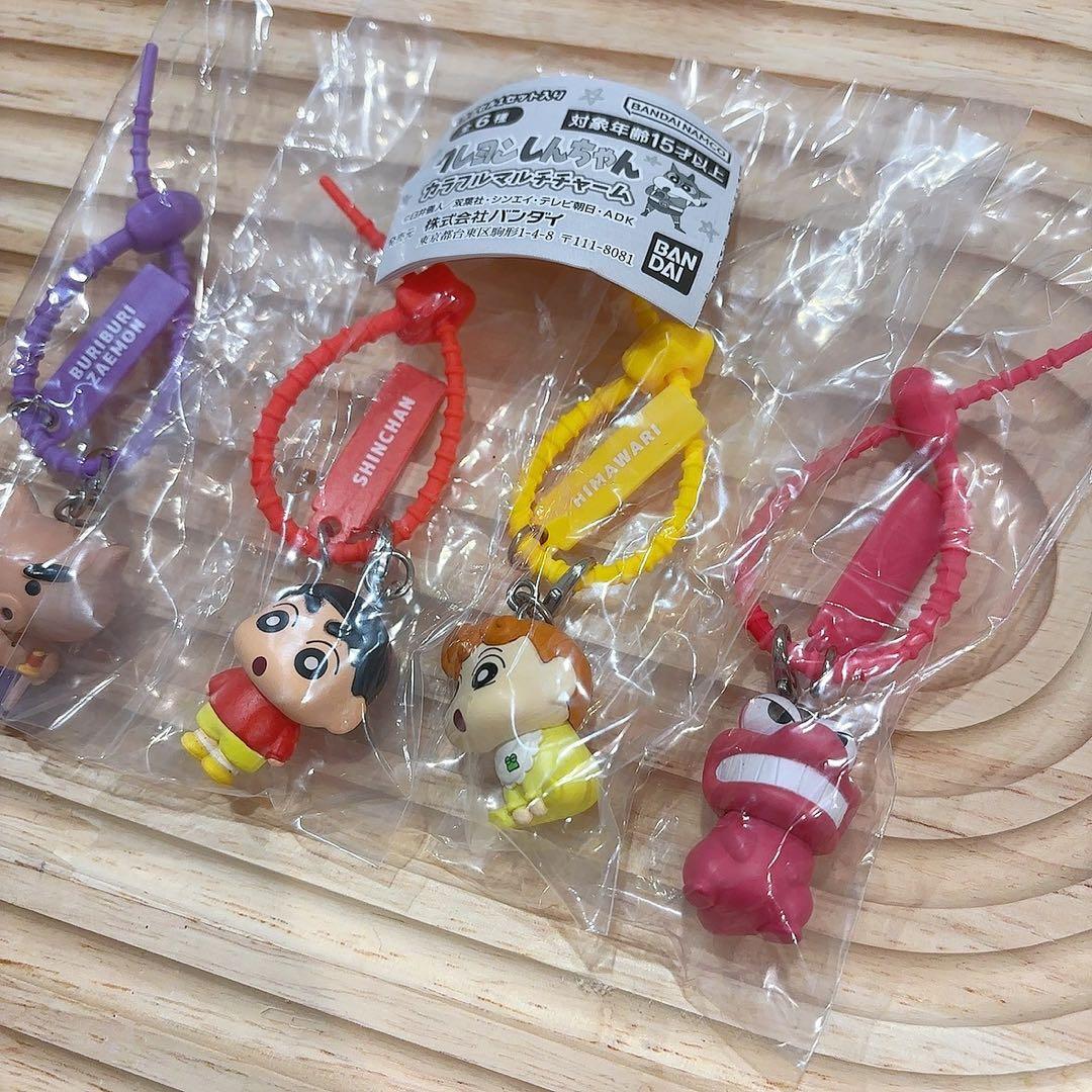 クレヨンしんちゃん カラフルマルチチャーム ガチャ ４個セット — image 3