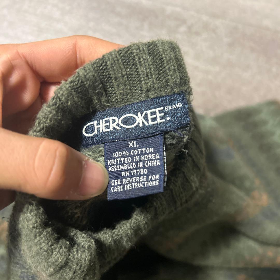 CHEROKEE XL コットンセーター オリーブグリーン — image 3