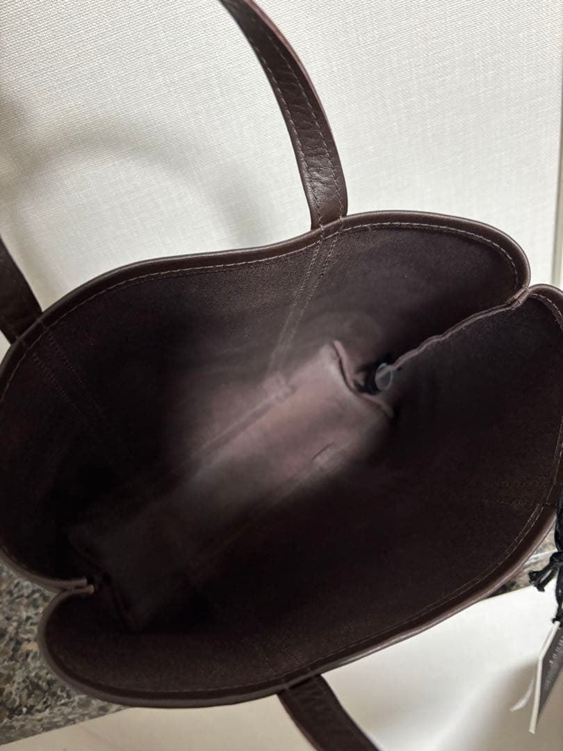 【新品タグ付き】tandey オセロトート M ダークブラウン レザー 牛革 — image 2