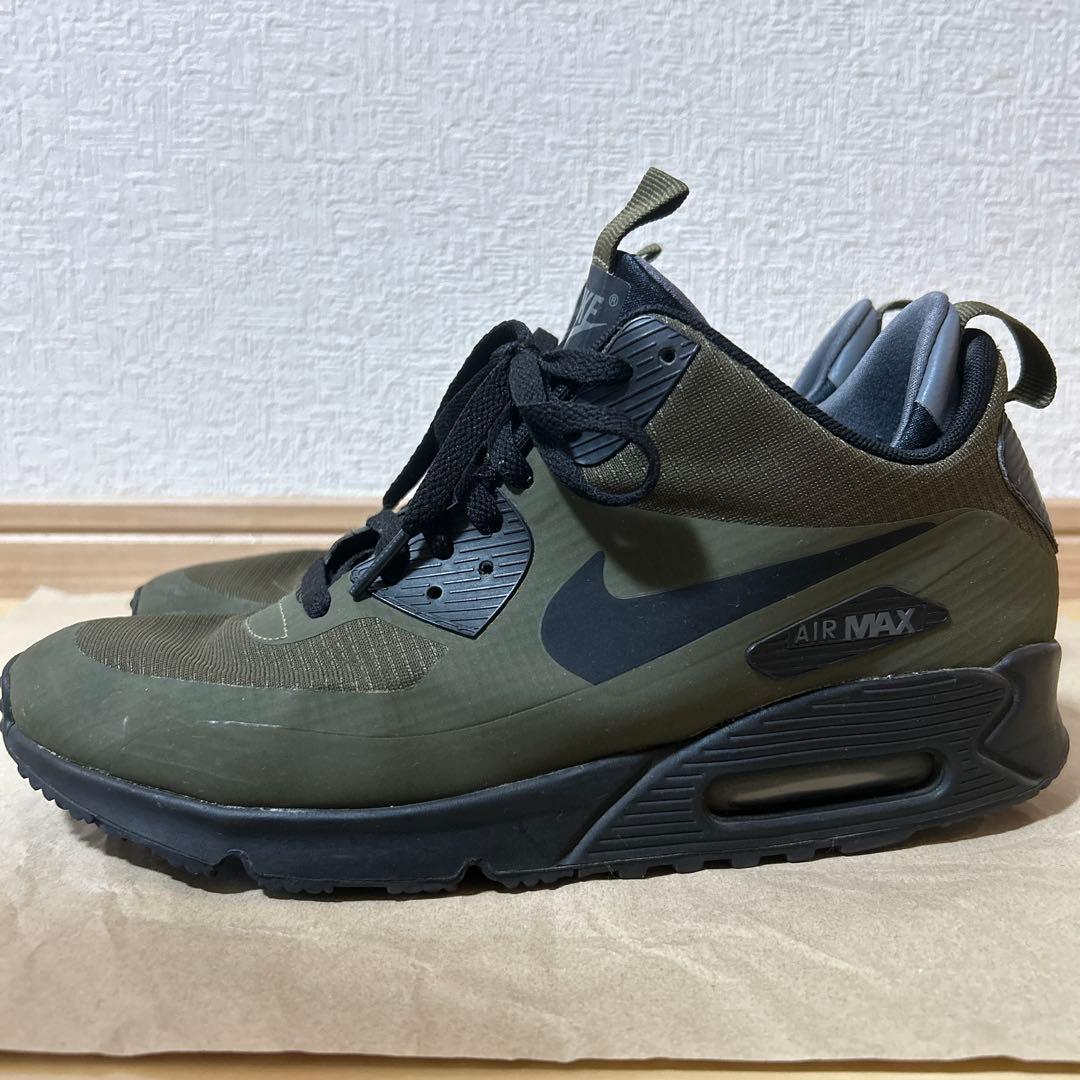 NIKE エアマックス90 ウルトラ ミッドウィンター カーキ 27cm 中古 — image 2