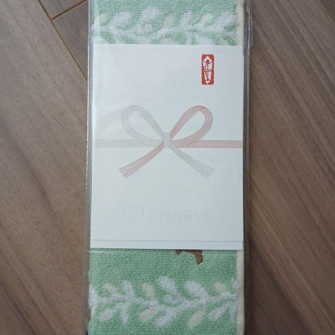 【新品未開封】CHARLEミントグリーン午年タオルハンカチ4枚セット【即日発送】 — image 2