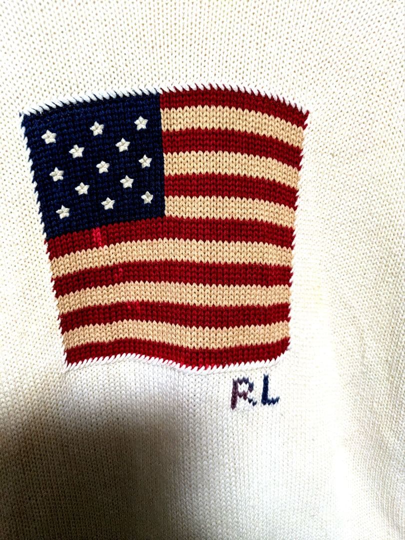 美品RALPH LAUREN 星条旗 ニット セーター 160 — image 2