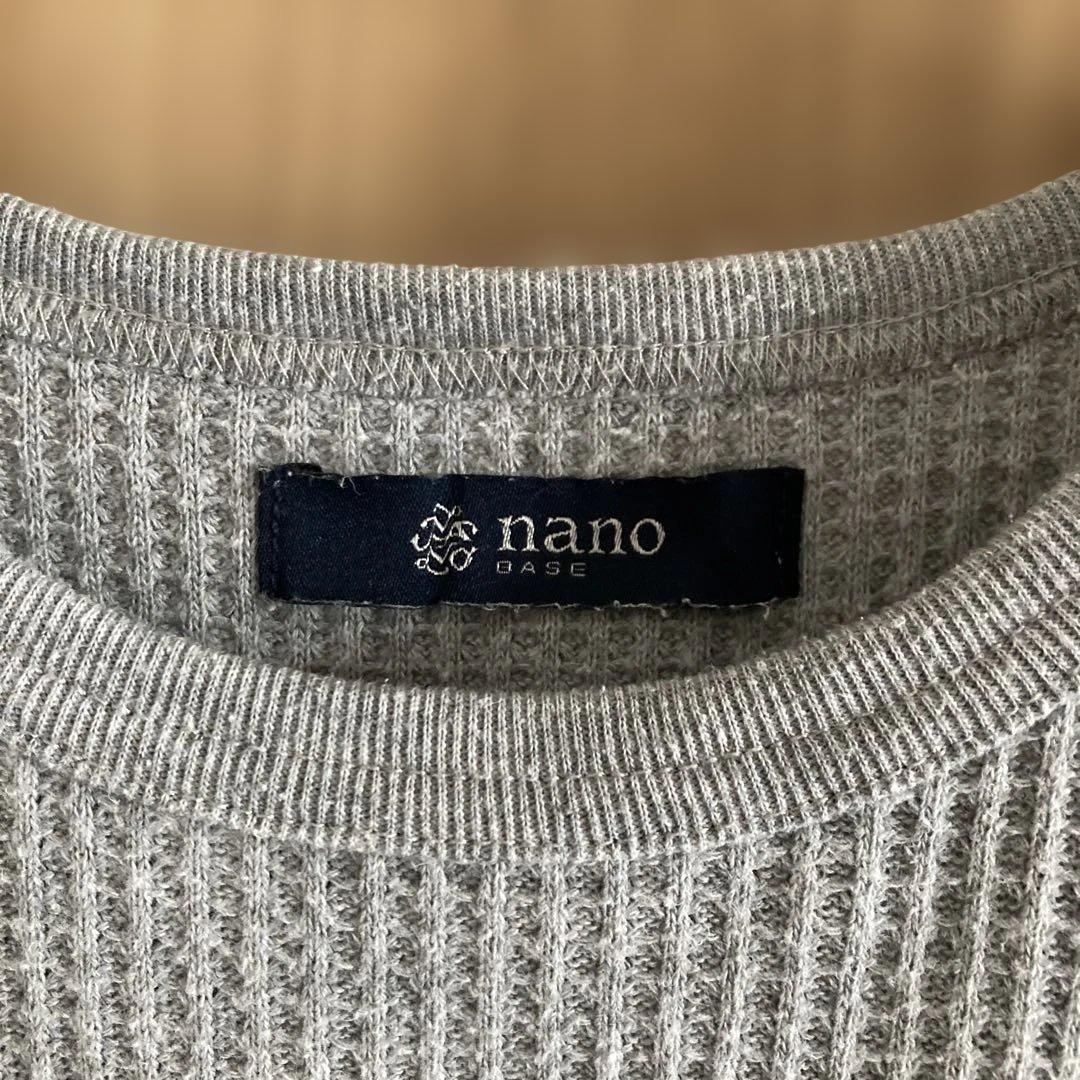 nano base ワッフルニット グレー Mサイズ — image 2