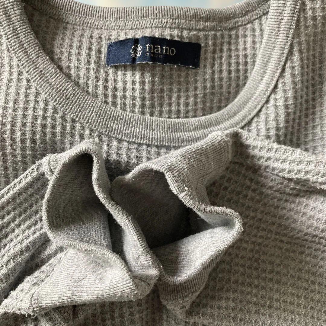 nano base ワッフルニット グレー Mサイズ — image 4