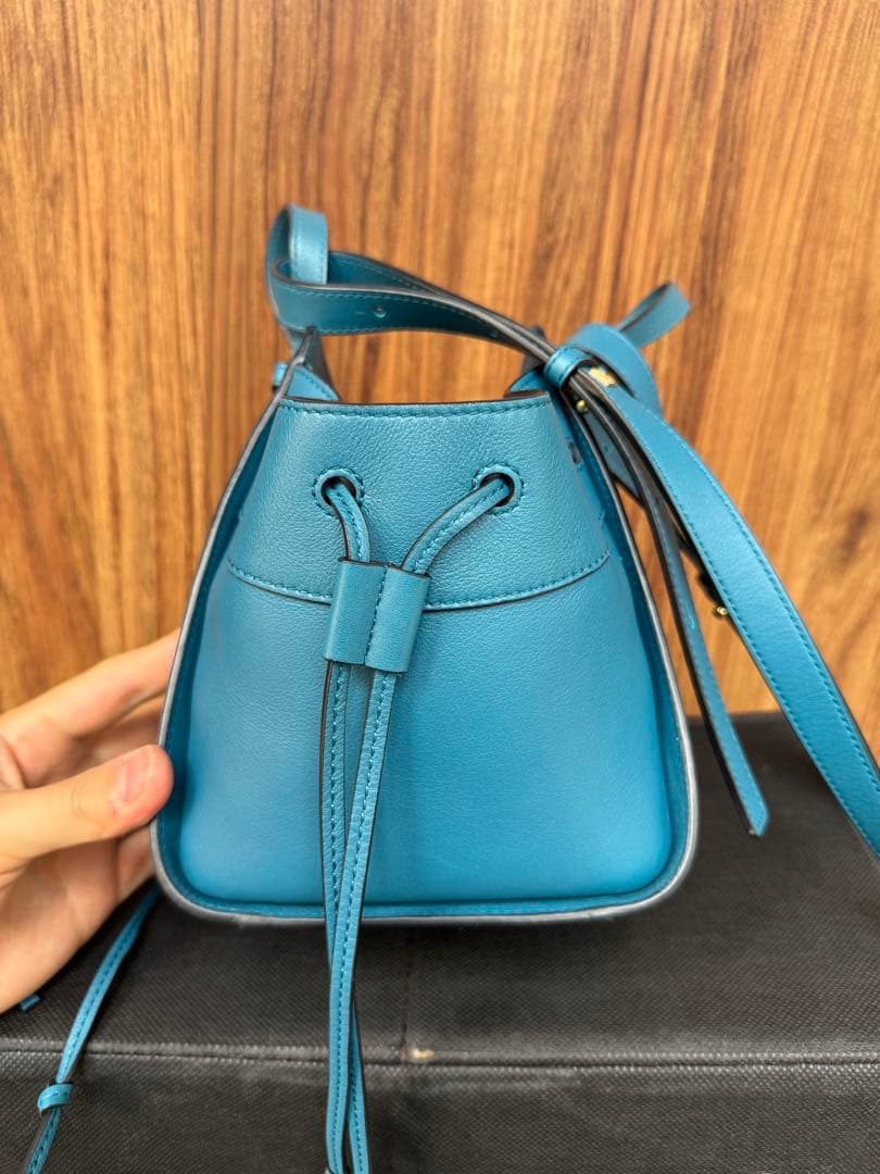 妻私物 LOEWE ハンモックドローストリングミニ ターコイズブルー — image 5