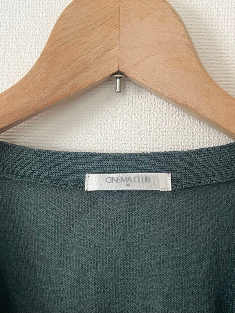 CINEMA CLUB ダークグリーン カーディガン 七分袖 — image 3