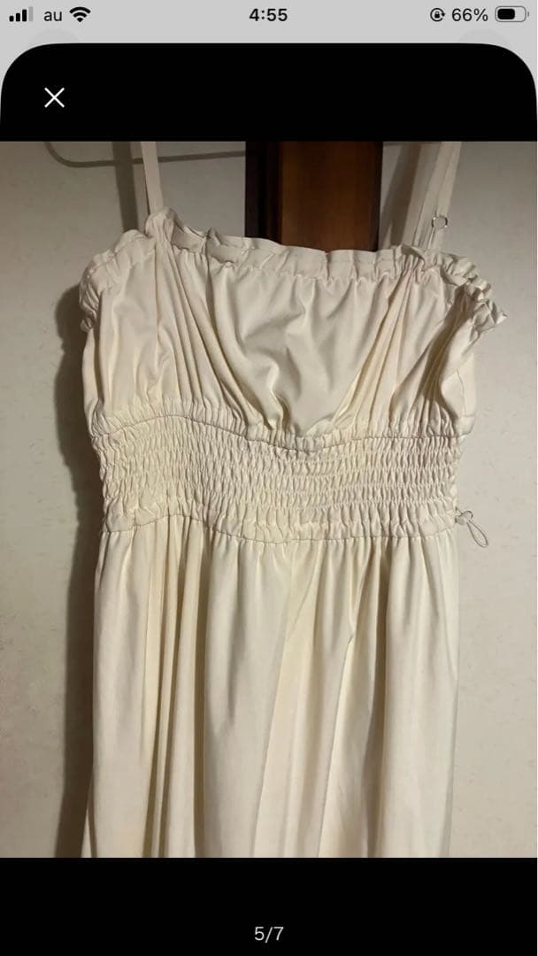 PAGEBOY シャーリングドロストキャミワンピース　　アイボリー — image 2