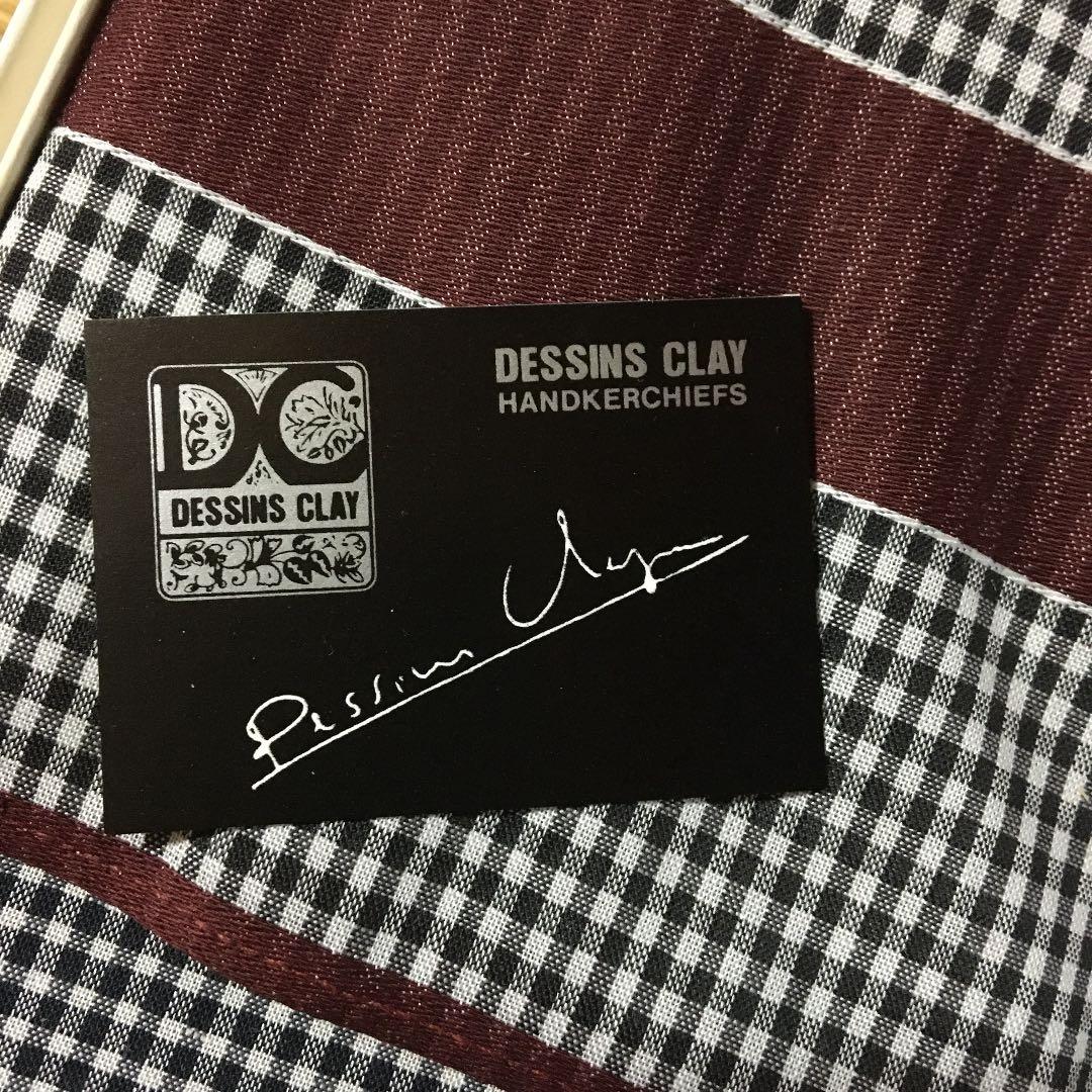 DESSINS CLAY  メンズハンカチ　2枚セット　箱無し — image 3