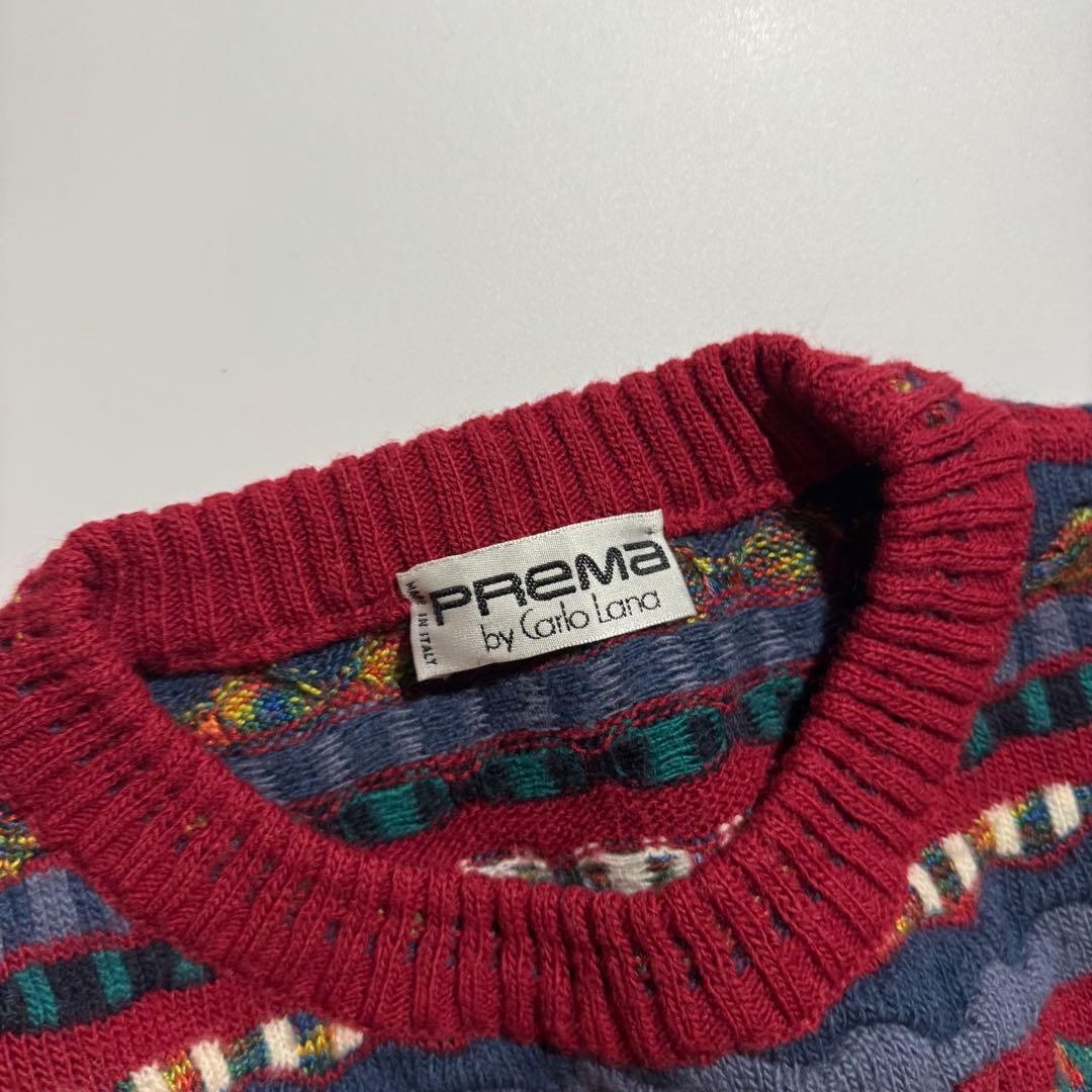 80s EURO 3D design acryl knit sweater — image 3