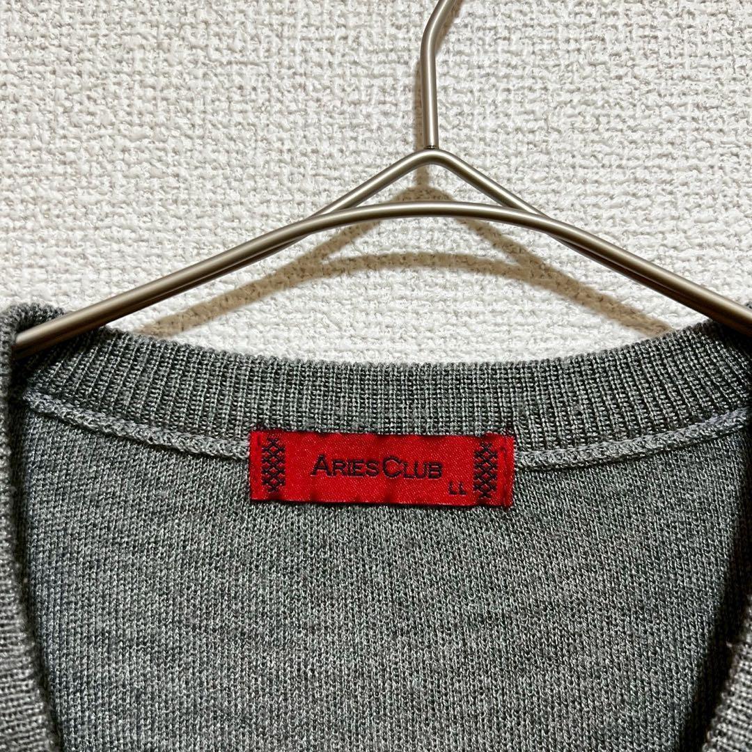 B0125ARIES CLUB長袖ニットセーターV　大きめLLオフィスウール — image 2