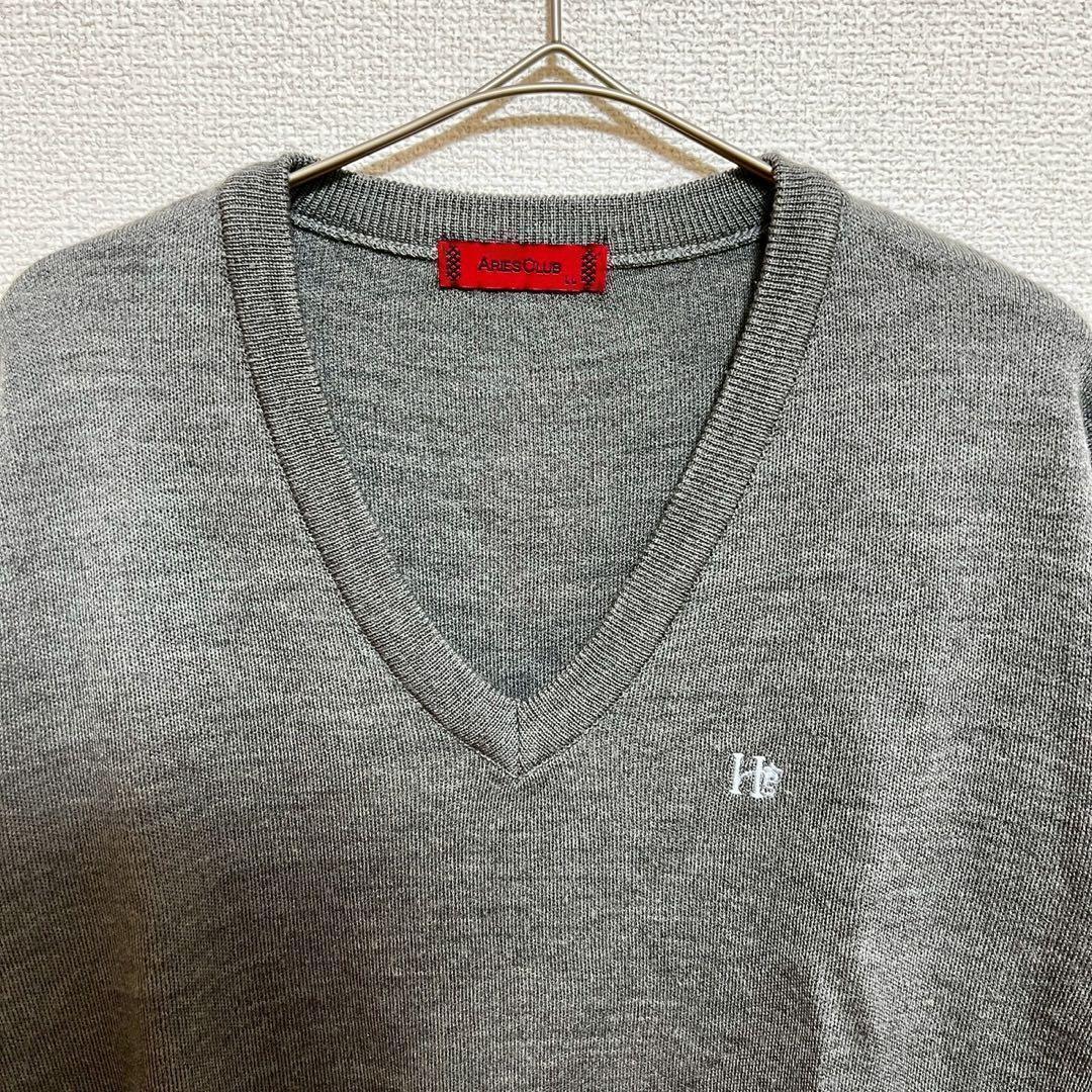 B0125ARIES CLUB長袖ニットセーターV　大きめLLオフィスウール — image 3