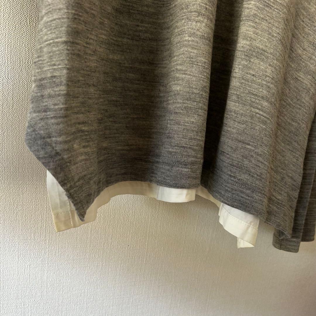 レディース トップス カットソー グレー 長袖 Tシャツ Lサイズ — image 2