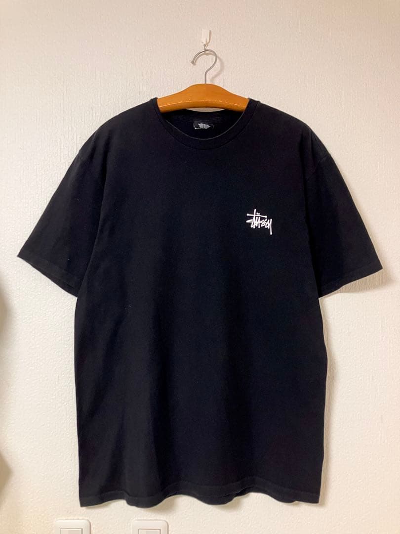 STUSSY 半袖 Tシャツ ブラック 黒 ワンポイント ロゴ コットン — image 2