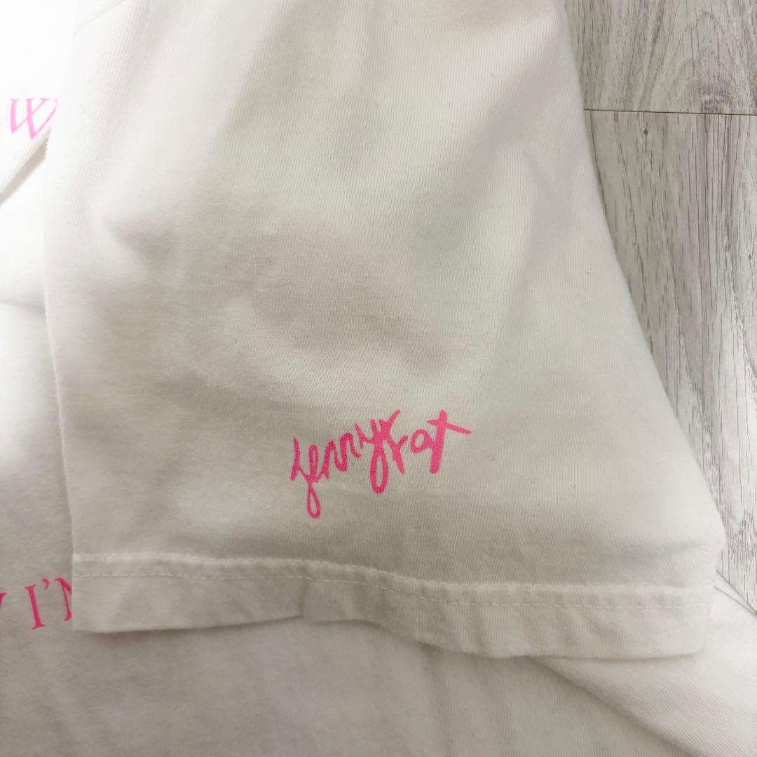 ジェニーファックス　半袖　Ｔシャツ　白　ホワイト　ピンク　ロゴ　メッセージ　Ｓ — image 4