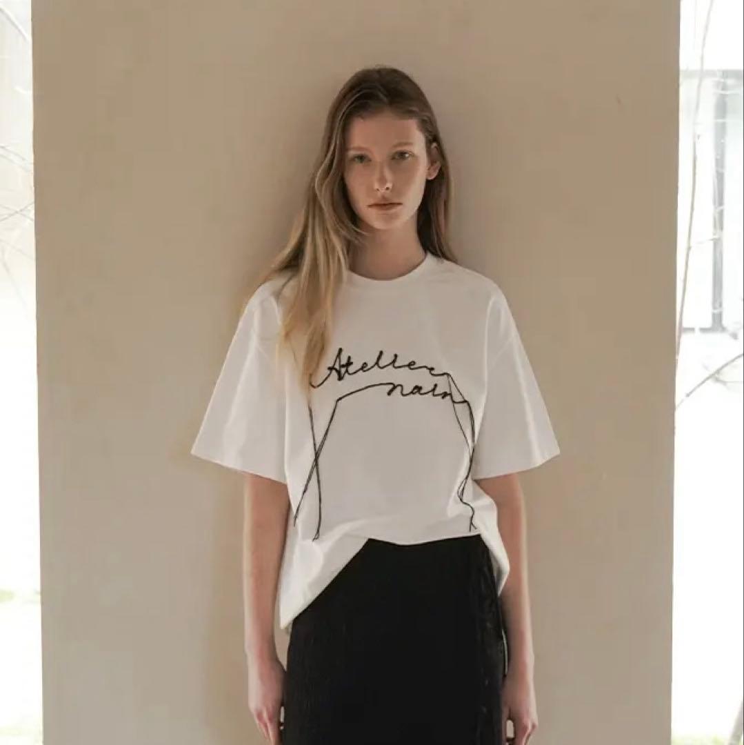 アトリエナイン　LOOP CHAIN POINT TEE ホワイト — image 2