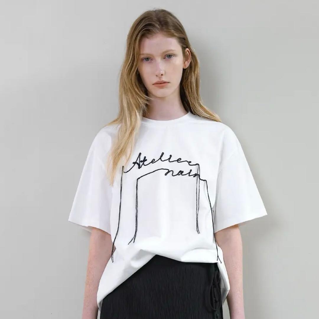 アトリエナイン　LOOP CHAIN POINT TEE ホワイト — image 3