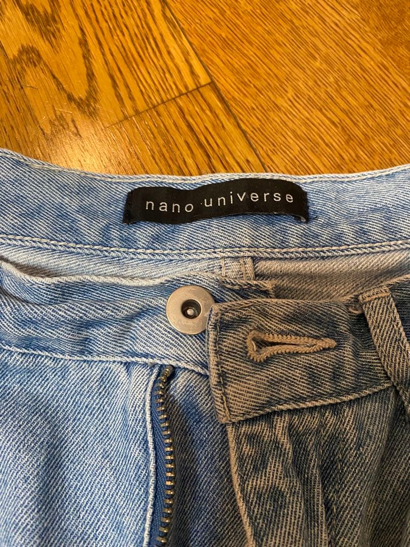 nano universe ワイドデニムパンツ ライトブルー — image 4