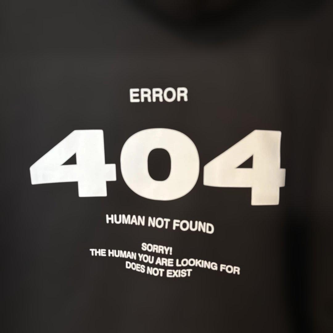 【極美品】404 HUMAN NOT FOUND パーカー ブラック　XL — image 4