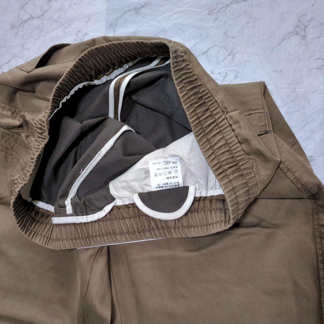 メンズ イージーパンツ コーヒー色 4XL 新品 — image 3