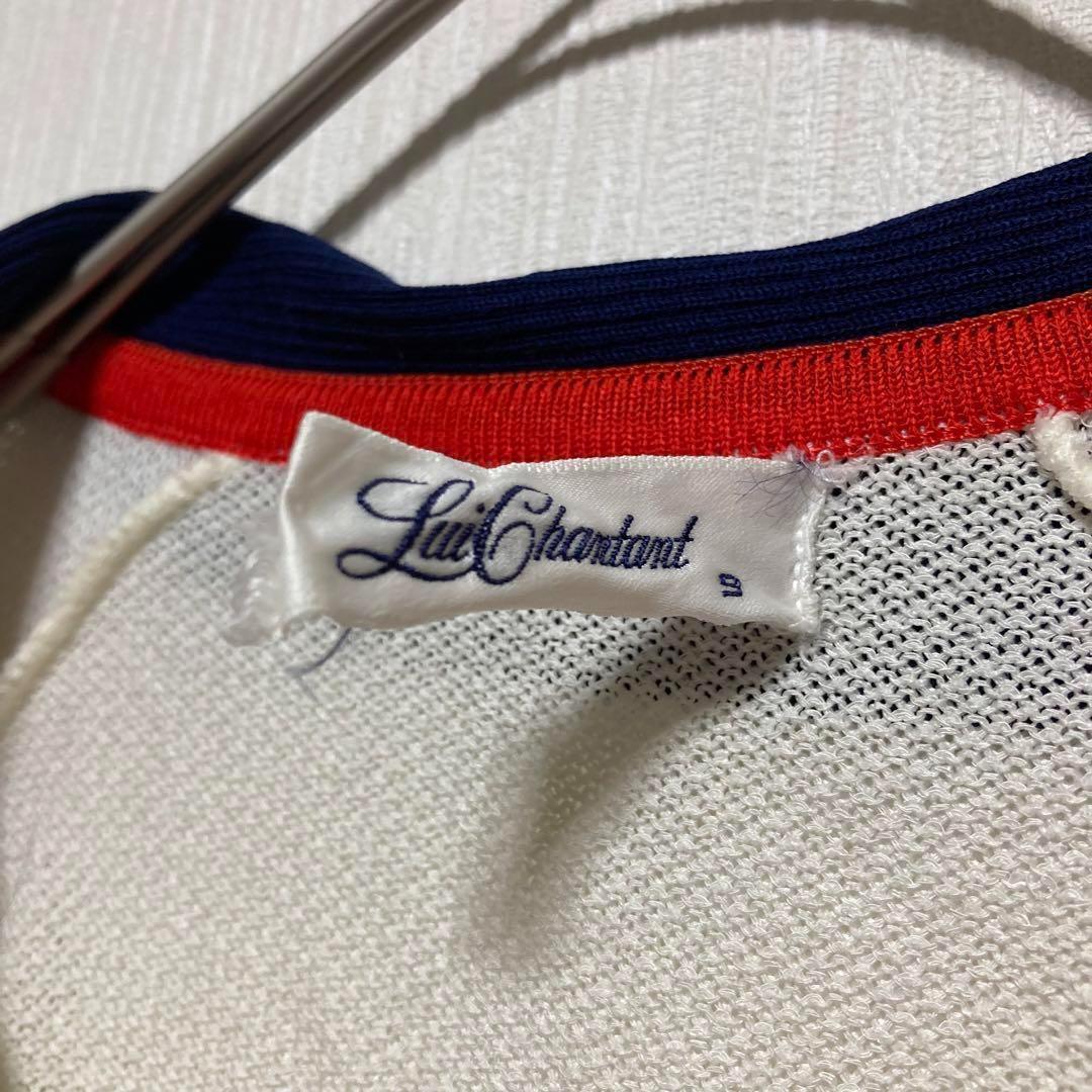 Lui Chantant 半袖 ポロ シャツ メッシュ ライン Ｖネック — image 3