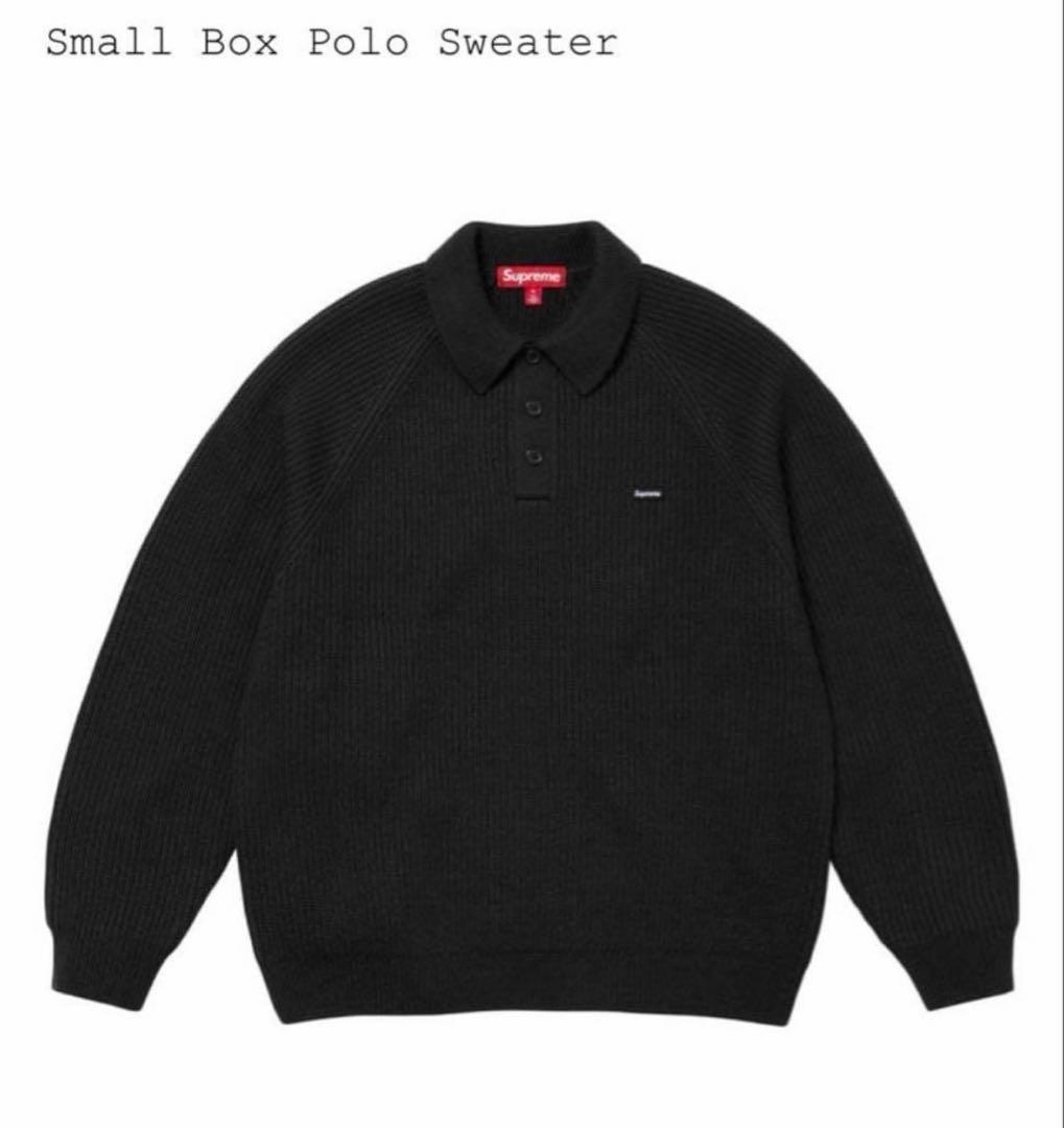 Supreme Small Box Polo Sweater black — image 2