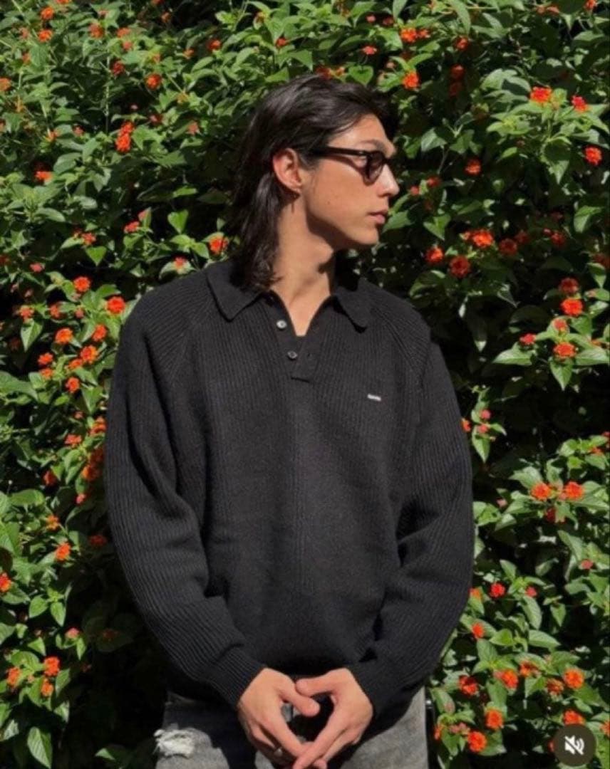 Supreme Small Box Polo Sweater black — image 3