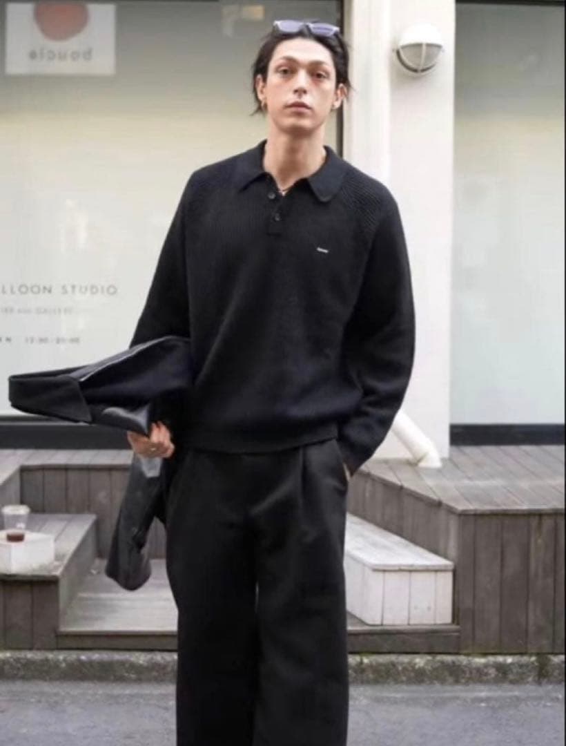Supreme Small Box Polo Sweater black — image 4