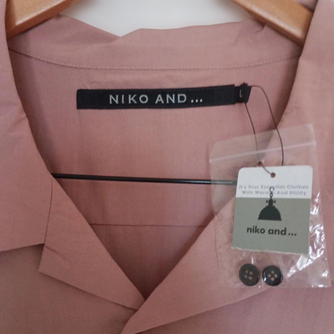 【未使用品】タグ付 NIKOANDニコアンド チェーンステッチボーリングシャツ — image 4