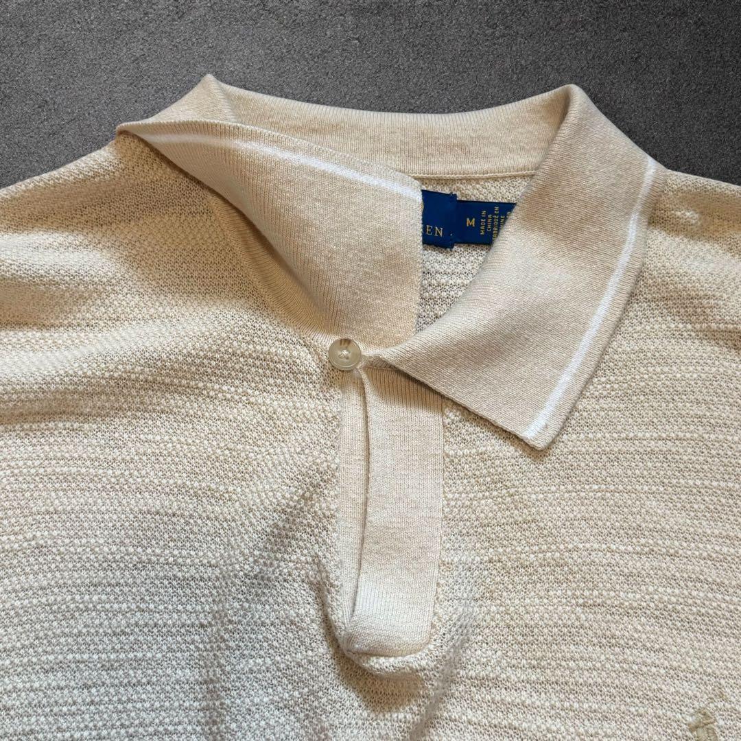 POLO RALPH LAUREN コットンリネン ニットポロシャツ M 半袖 — image 5