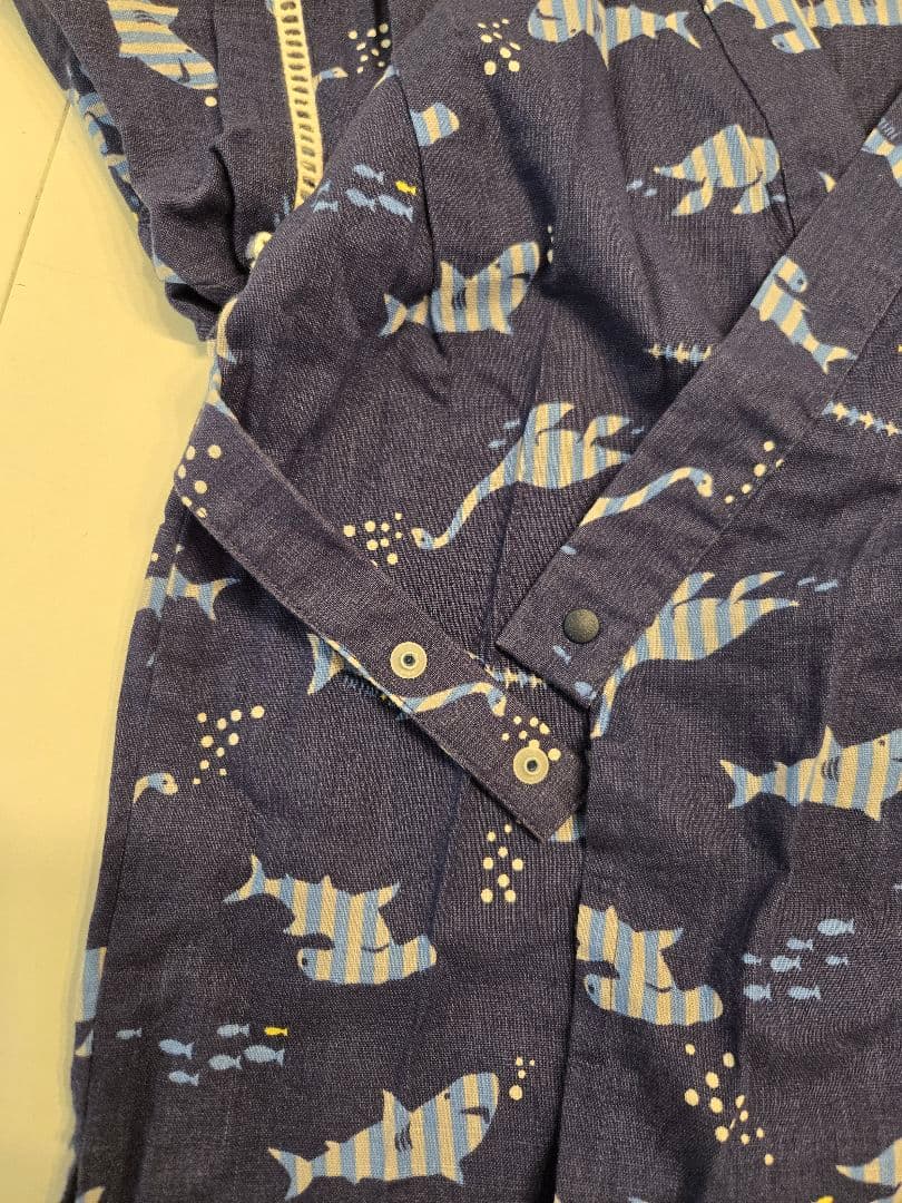 美品✨【Combimini】魚柄甚平 ネイビー 110cm — image 5