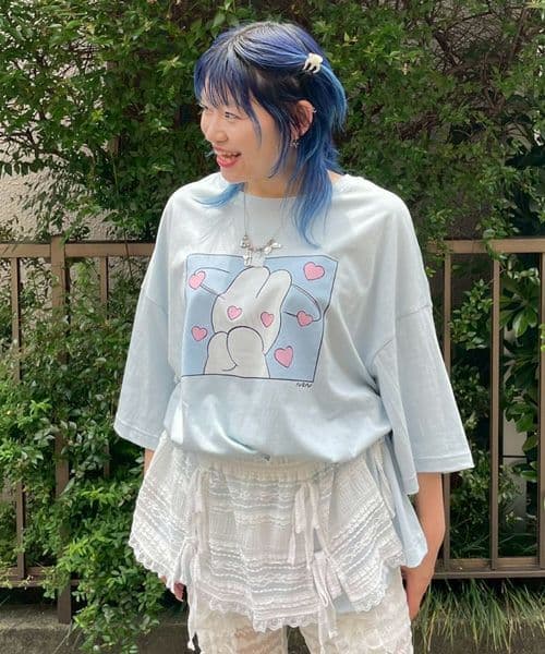【nsn】siroiusagichan ♡ BIG BIG TEE — image 2