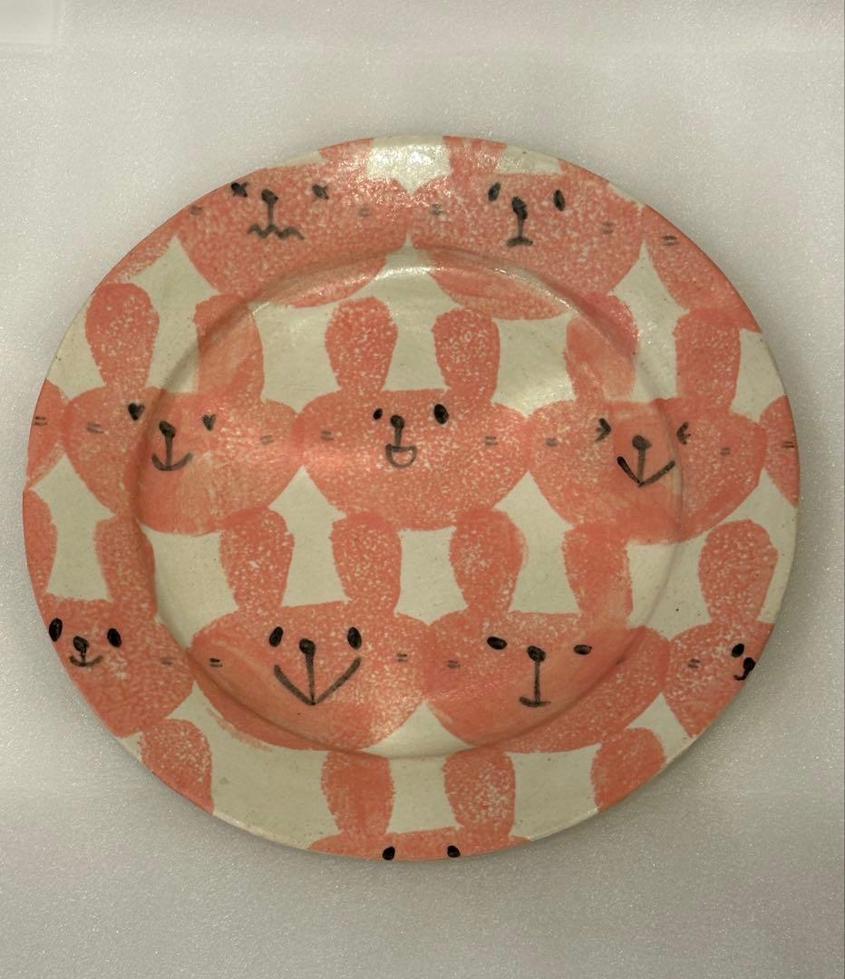 希少 岡村友太郎 DEARYOU表参道店個展 大うさぎ お皿 食器 新品未使用品 — image 3
