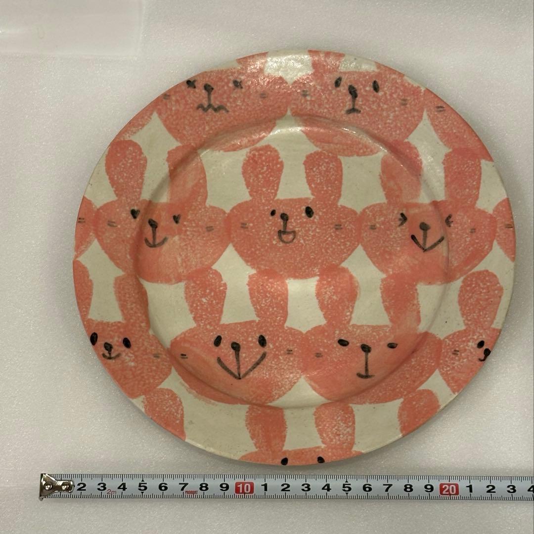 希少 岡村友太郎 DEARYOU表参道店個展 大うさぎ お皿 食器 新品未使用品 — image 5