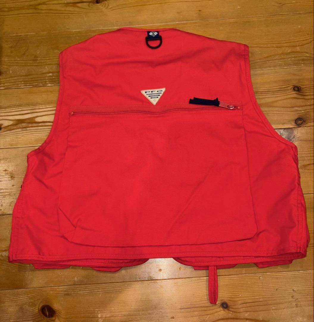 Mサイズ Columbia PFG フィッシングベスト レッド　赤 — image 2