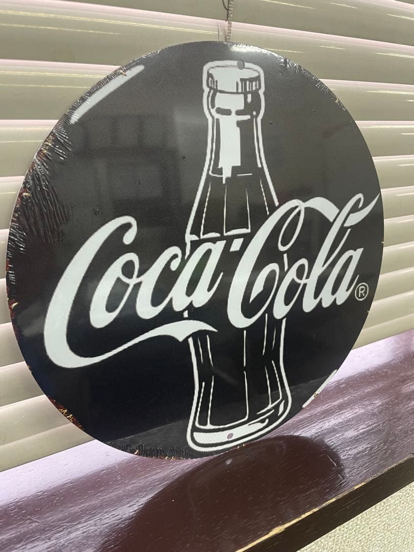 コカ・コーラ 丸型 アルミ看板 レトロ看板☆ 新品 アンティーク 懐かしい — image 2