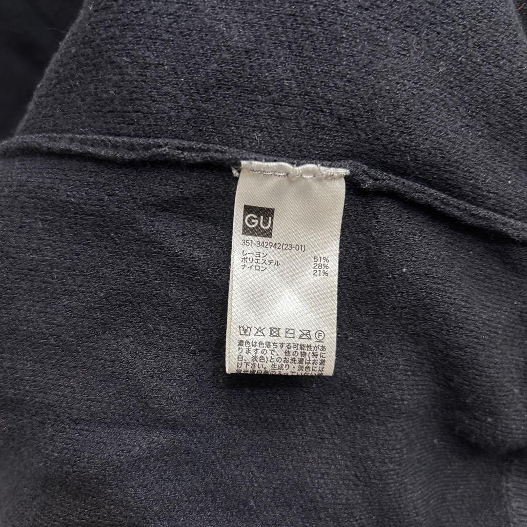 GU クルーネックニット ブラック — image 3