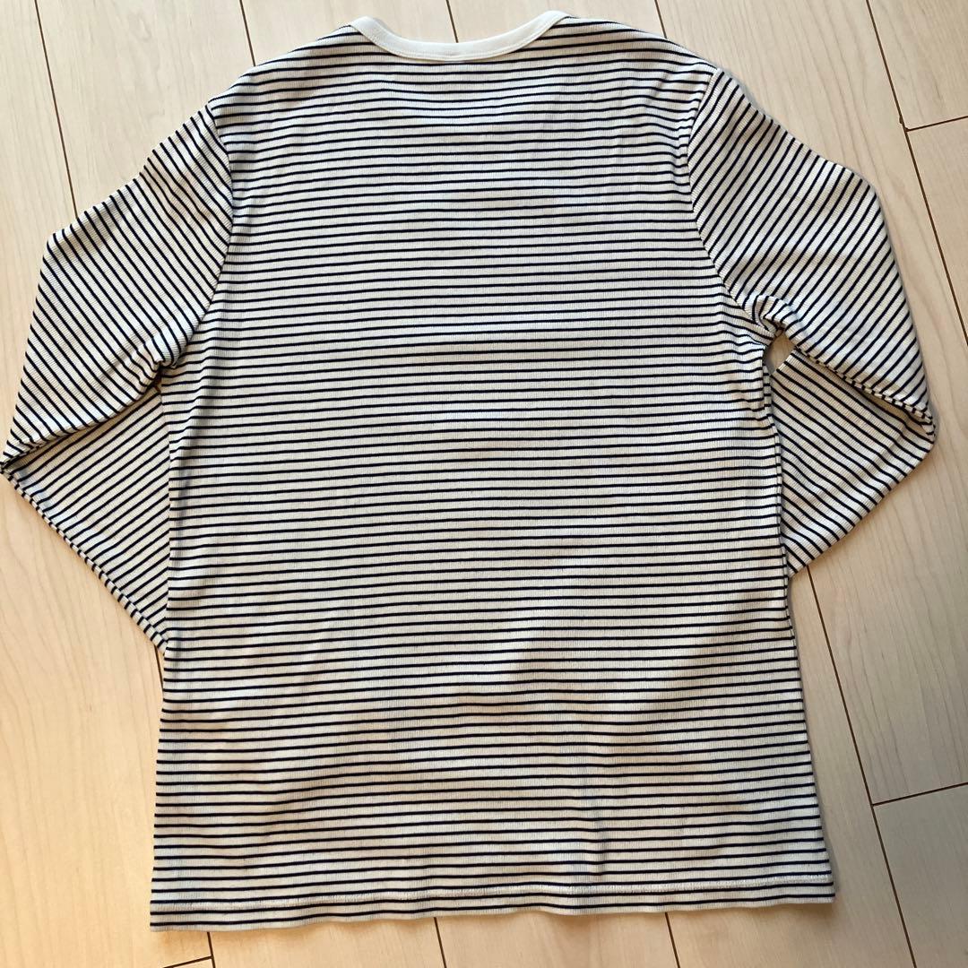 ユニクロ　ソフトリブT ボーダー　XLサイズ — image 3